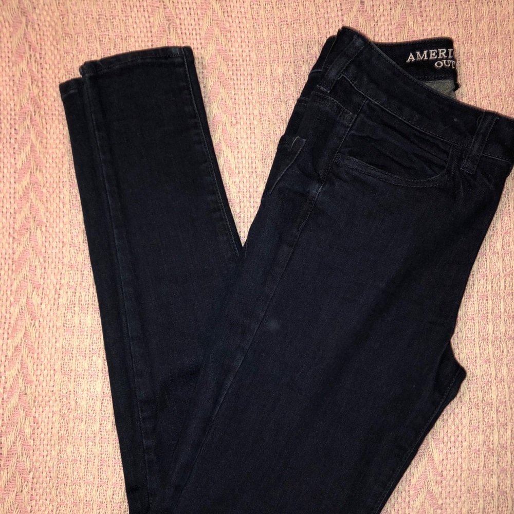 American Eagle High Rise Jegging Dark Navy Size 2